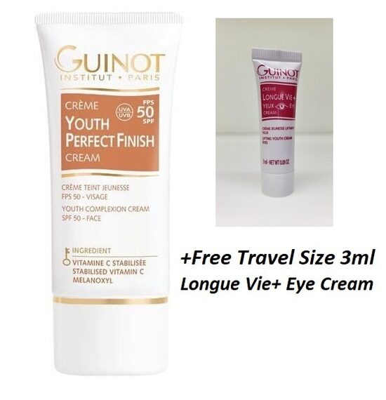 Guinot Tonējošs pretnovecošanas krēms ar C vitamīnu Youth Perfect Finish Cream SPF50 30ml